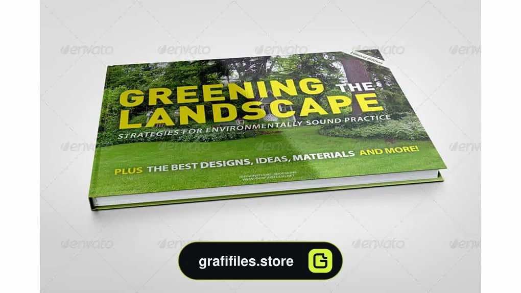 موکاپ کتاب A4 Landscape Book Mock-Up