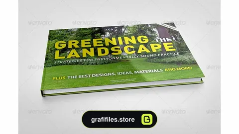 موکاپ کتاب A4 Landscape Book Mock-Up