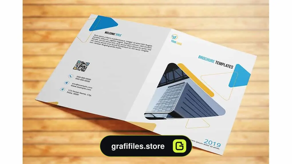 فایل لایه باز بروشور Bifold Business Brochure – V01