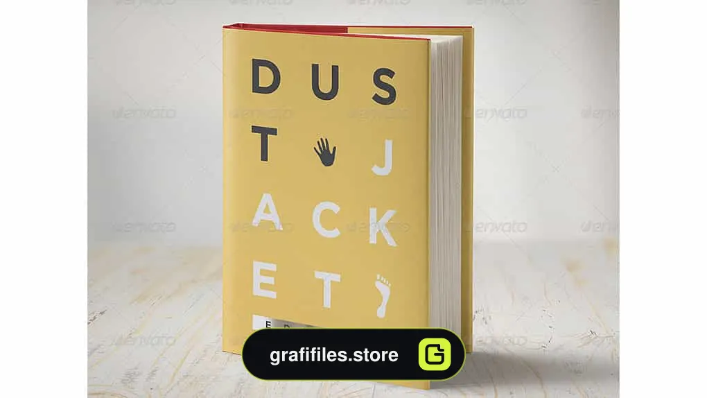 موکاپ کتاب Book Mock-Up / Dust Jacket Edition
