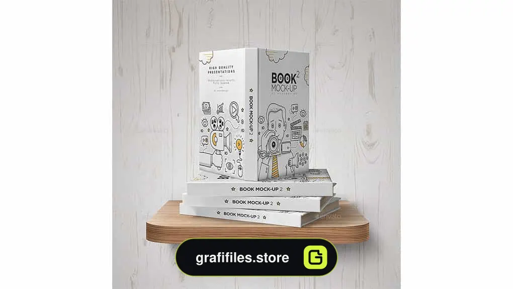 موکاپ کتاب Book Mock-Up Set – 2