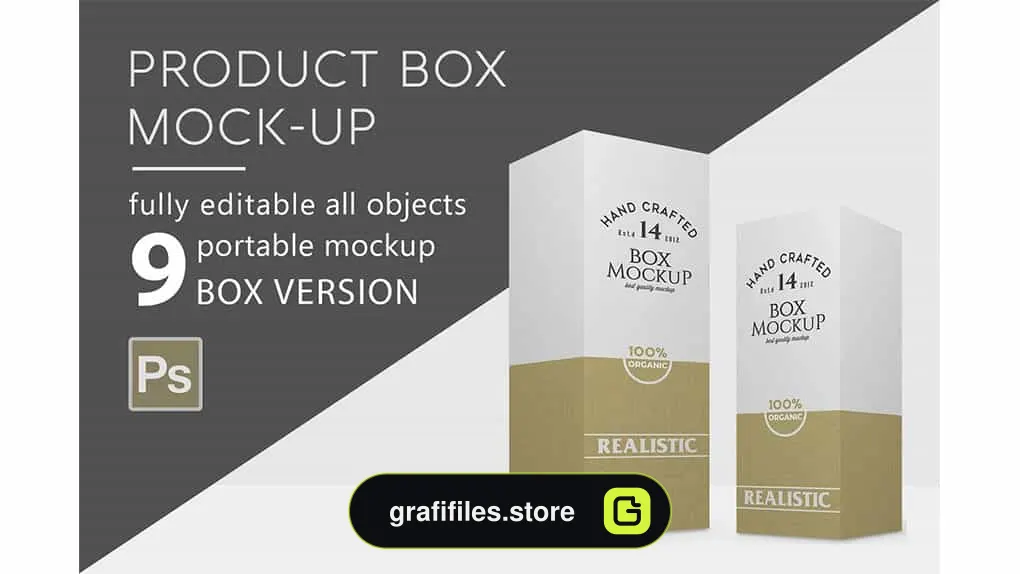 موکاپ جعبه Box Mockup Thin