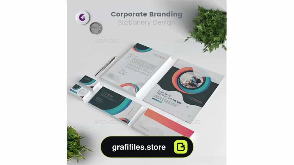 وکتور ست اداری Branding Stationery Template