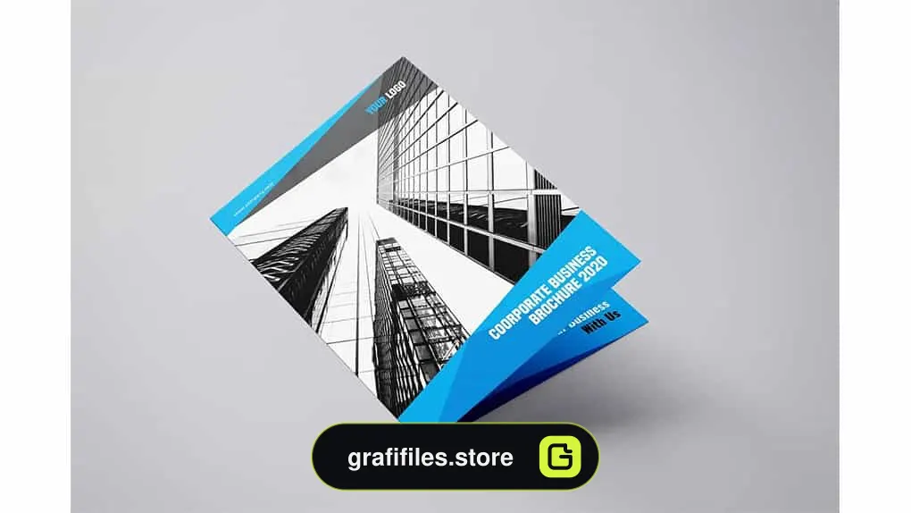 قالب ایندیزاین بروشور Byfold – A4 Company Bifold Brochure