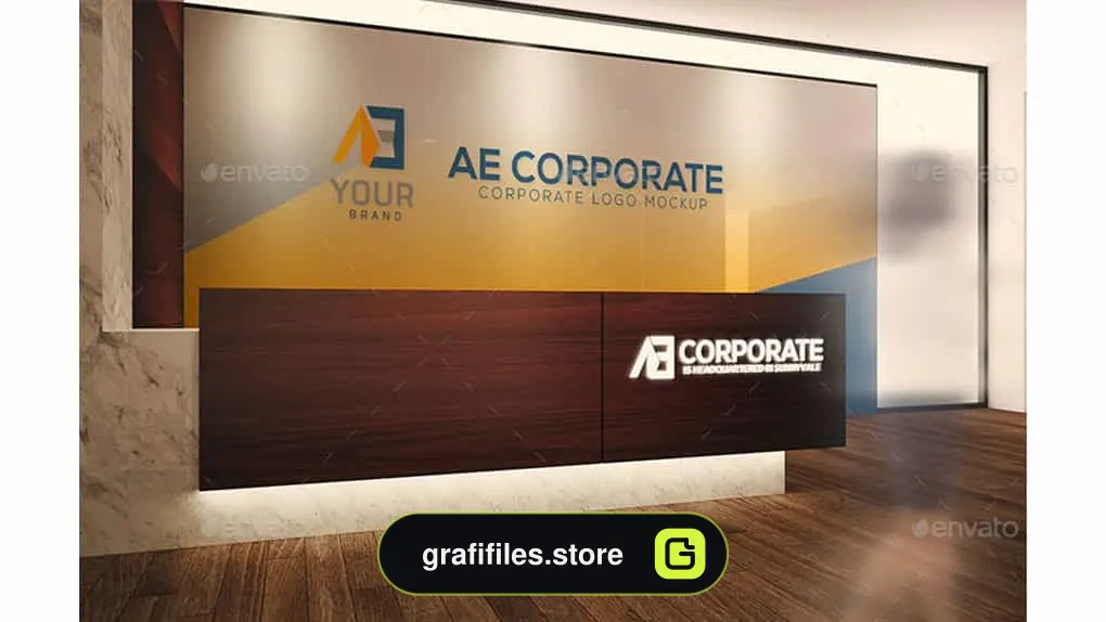 موکاپ لوگو شرکتی Corporate Logo Mockups V1