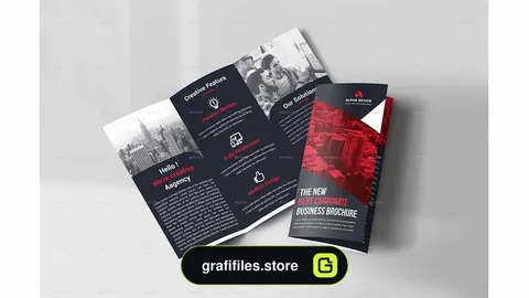 فایل لایه باز بروشور شرکتی Corporate Tri-fold Brochure