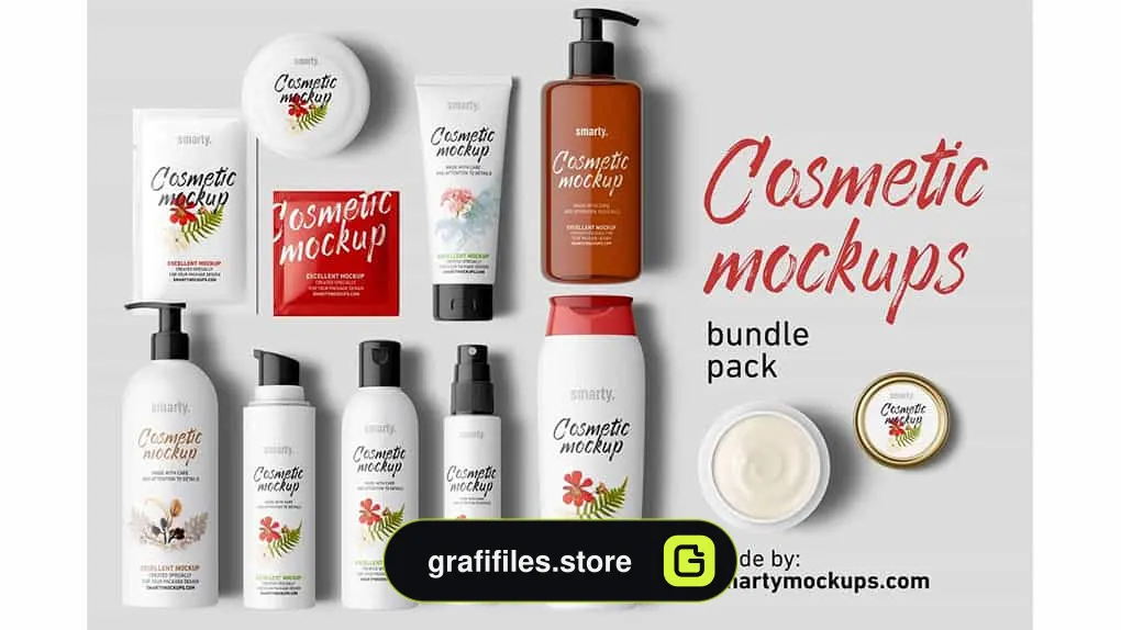 موکاپ لوازم آرایشی و بهداشتی Cosmetic Mockups Bundle Pack