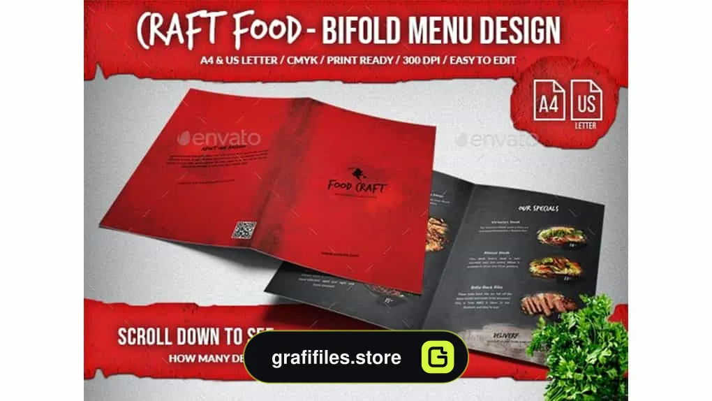 فایل لایه باز منو غذا Craft Food Menu Mega Bundle