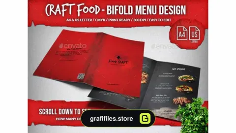 فایل لایه باز منو غذا Craft Food Menu Mega Bundle