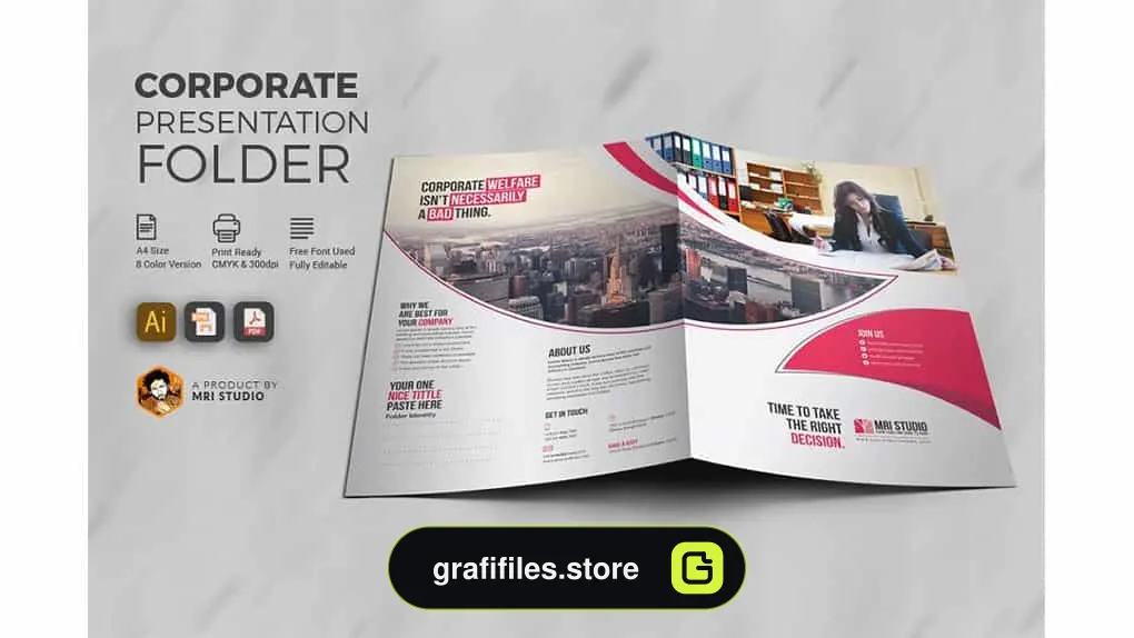 وکتور پوشه پرزنتیشن Creative Presentation Folder 06