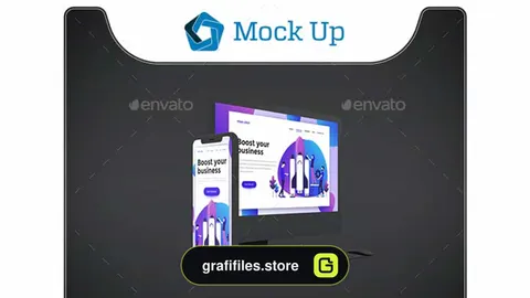 موکاپ لپ تاپ و کامپیوتر Dark Responsive V.2