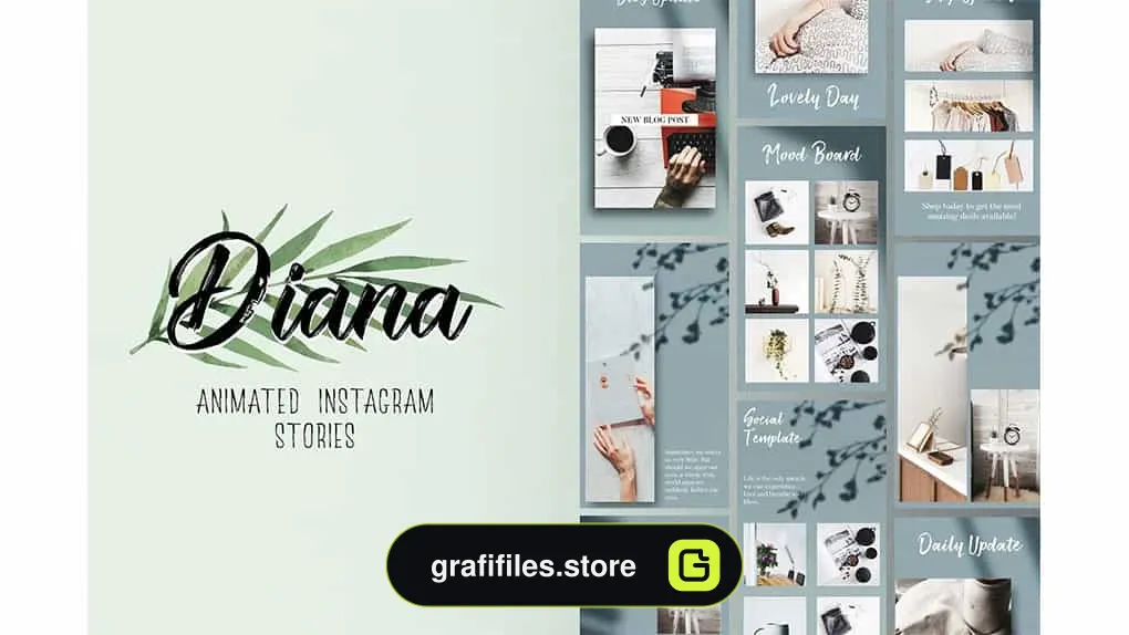 فایل لایه باز استوری متحرک اینستاگرام Diana Animated Instagram Stories