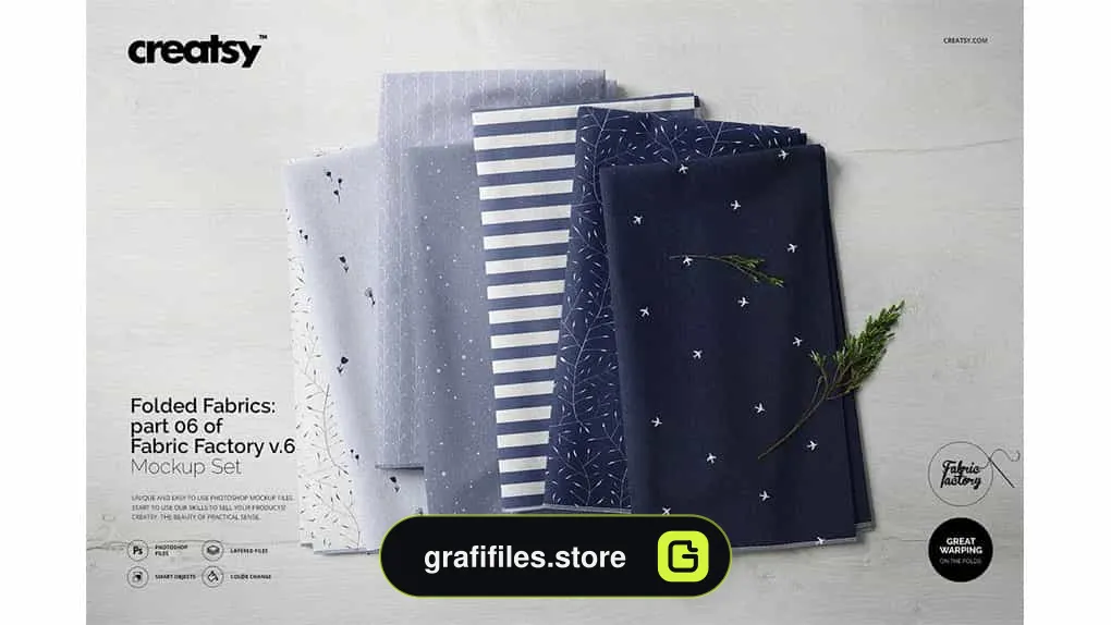 موکاپ پارچه Fabric Stack Mockup 06/FF V.6