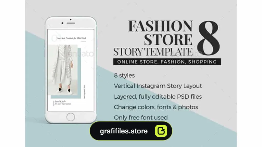 فایل لایه باز استوری اینستاگرام Fashion Store Story Template