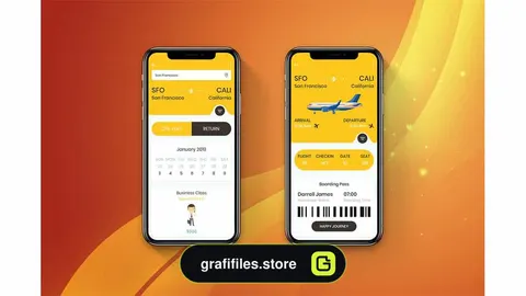 رابط کاربری اپلیکیشن رزرو بلیط هواپیما