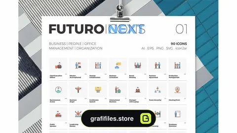 آیکون با موضوع کسب و کار Futuro Next Icons / Business Pack
