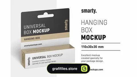 موکاپ جعبه Hanging Box Mockup
