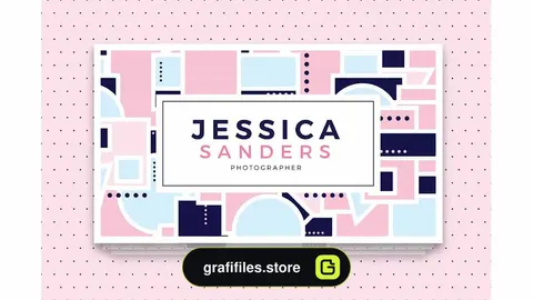 فایل لایه باز کارت ویزیت Jessica Sanders Business Card