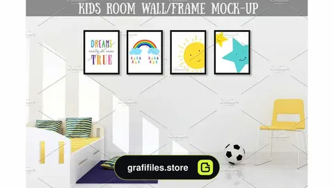 موکاپ اتاق کودک Kids Room Wall/ Frame Mock-up