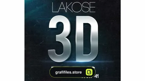 استایل آماده فتوشاپ Lakose 3D Text Styles Part 41