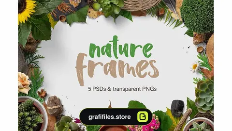 فایل لایه باز فریم طبیعت