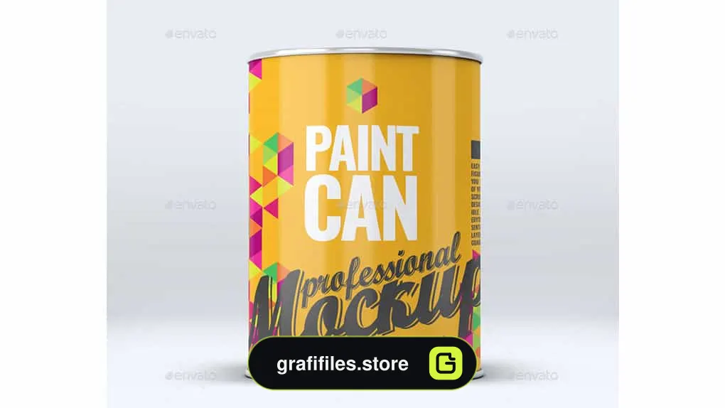 موکاپ قوطی رنگ Paint Can Mock-Up V.1