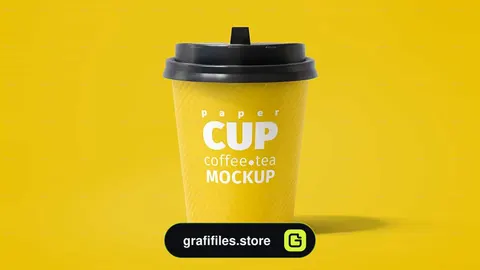 موکاپ لیوان کاغذی Paper Cup 200ml Mockup