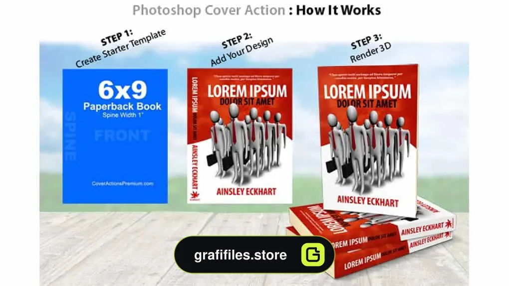 موکاپ کتاب Paperback Book Mockup -PS Action