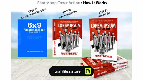 موکاپ کتاب Paperback Book Mockup -PS Action