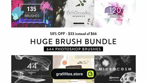 براش فتوشاپ Photoshop Brush Bundle