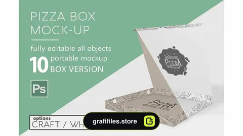 موکاپ جعبه پیتزا Pizza Box Mockup