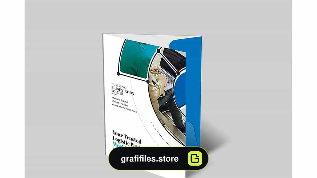 فایل لایه باز پوشه پرزنتیشن Presentation Folder 04