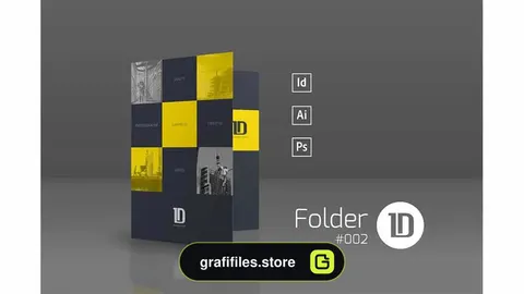 فایل لایه باز پوشه Presentation Folder Template 002