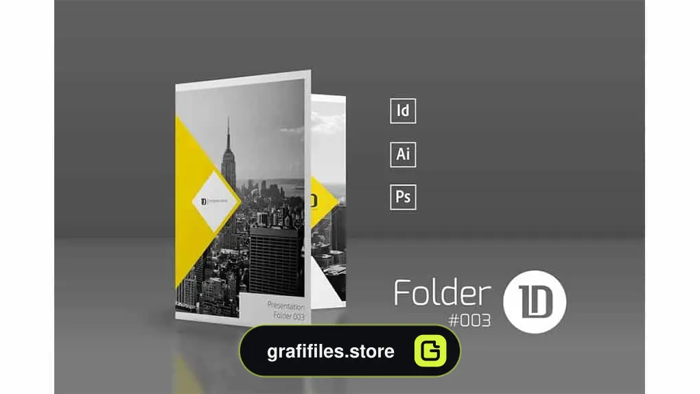 فایل لایه باز پوشه Presentation Folder Template 003