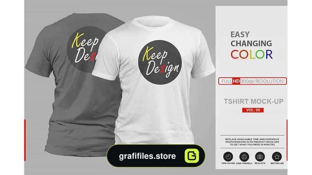 موکاپ تیشرت Realistic T-shirt Mock-up Vol 5