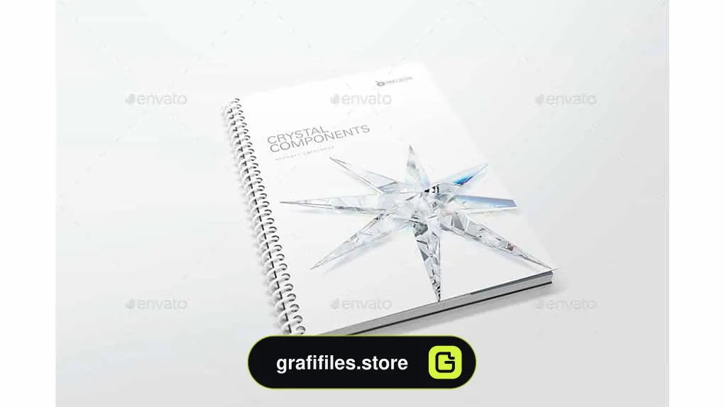 موکاپ کتاب سیمی Spiral Book Binding Mockups 01