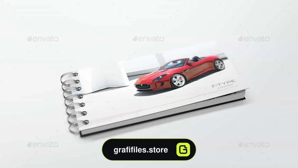 موکاپ کاتالوگ سیمی Spiral Bound Book / Catalogue Mockups 4