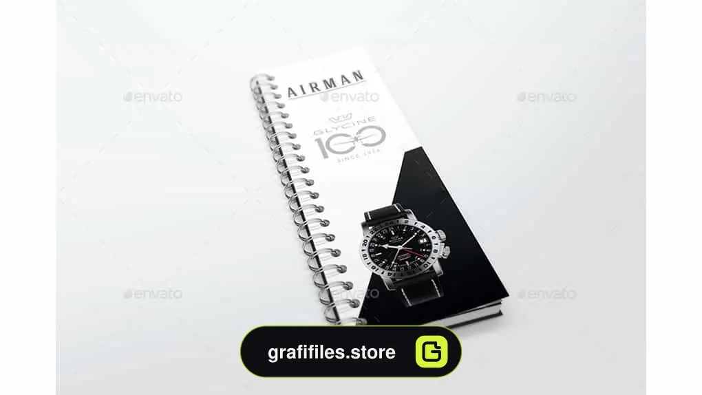 موکاپ کاتالوگ سیمی Spiral Bound Book / Catalogue Mockups 5