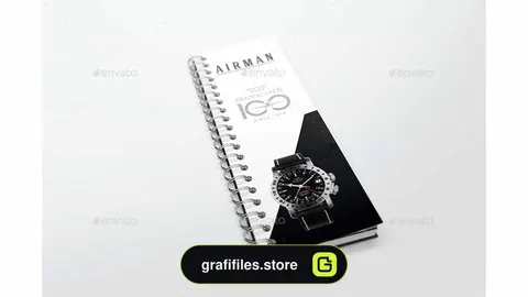 موکاپ کاتالوگ سیمی Spiral Bound Book / Catalogue Mockups 5