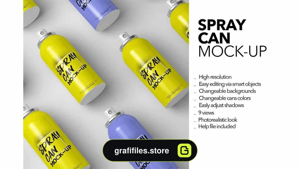موکاپ قوطی اسپری Spray Can Mock-Up