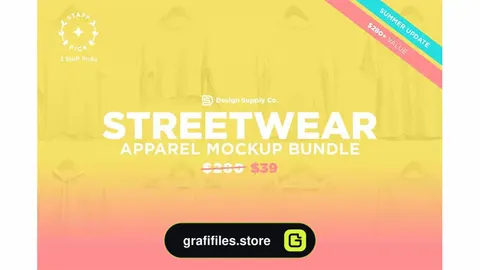 موکاپ پوشاک Streetwear Apparel Mockup Bundle