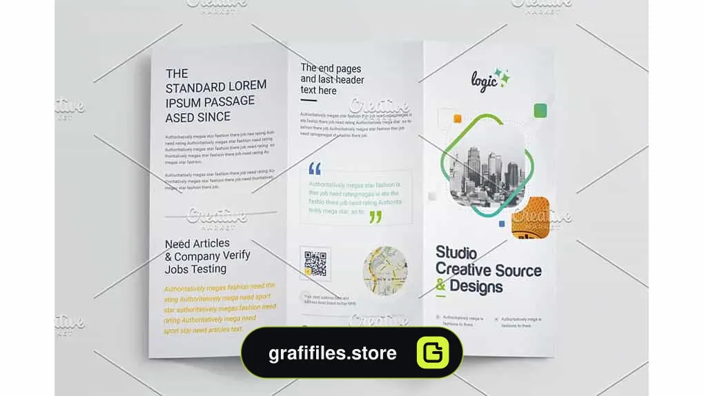 فایل لایه باز بروشور سه لت Tri-Fold Brochure