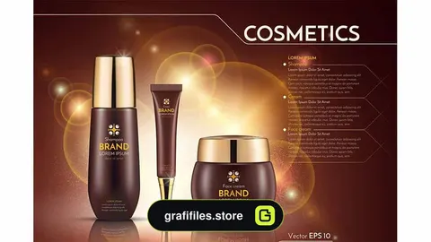 موکاپ لوازم آرایشی Vector realistic cosmetics mockup