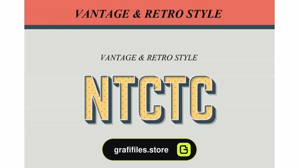 استایل آماده ایلوستریتور Vintage And Retro Graphic Style