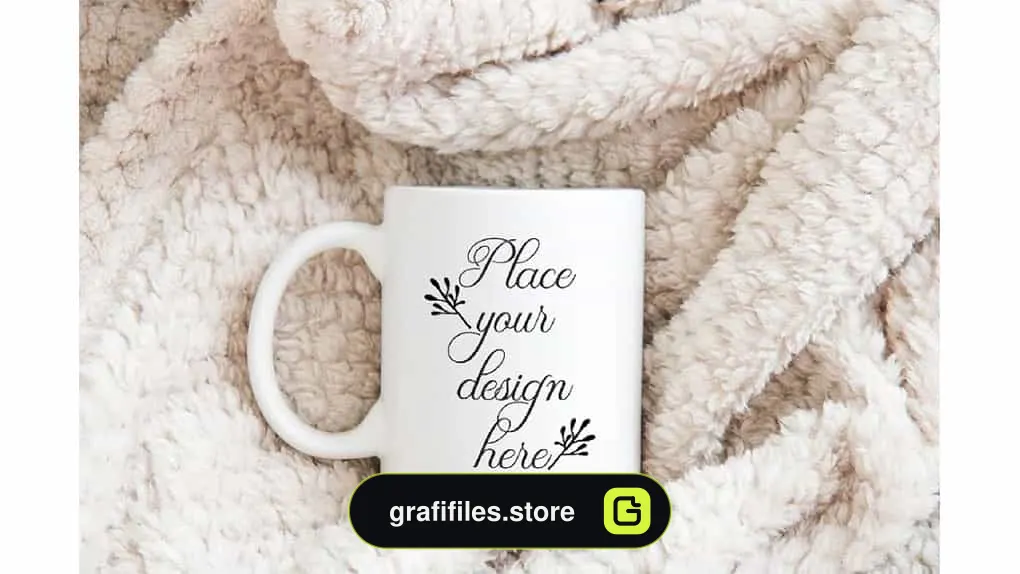 موکاپ ماگ Winter Coffee Mug Mockup Xmas Mock