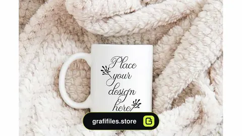 موکاپ ماگ Winter Coffee Mug Mockup Xmas Mock
