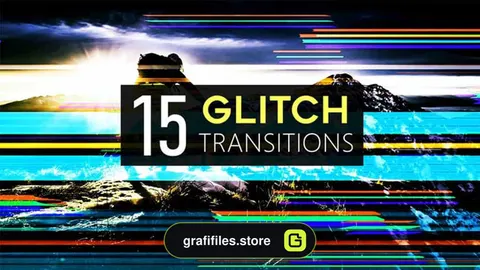 ترانزیشن نویز و پارازیت Glitch Transitions Pack
