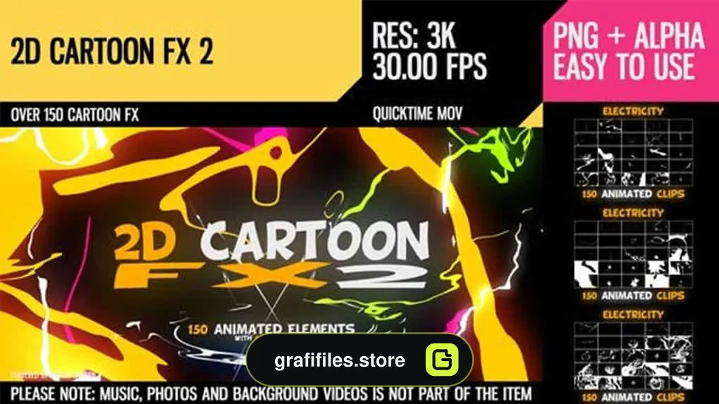 فوتیج افکت کارتونی 2D Cartoon FX 2