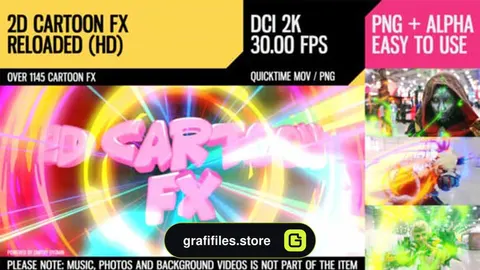 فوتیج افکت کارتونی 2D Cartoon FX