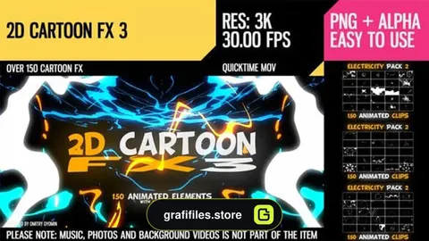فوتیج افکت کارتونی 2D Cartoon FX 3